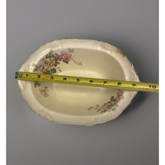 VTG 1940s TS&T Vegetable Bowl Modern Farmhouse Cottagecore Primitive Centerpiece - Picture 5 of 15